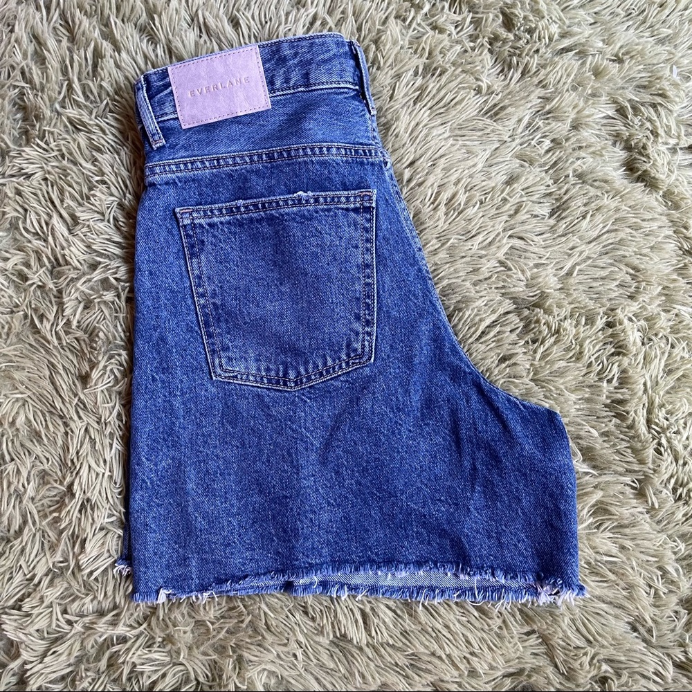 Everlane A-Line Denim Short in Medium Indigo